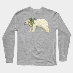 Winter Bear, White Long Sleeve T-Shirt